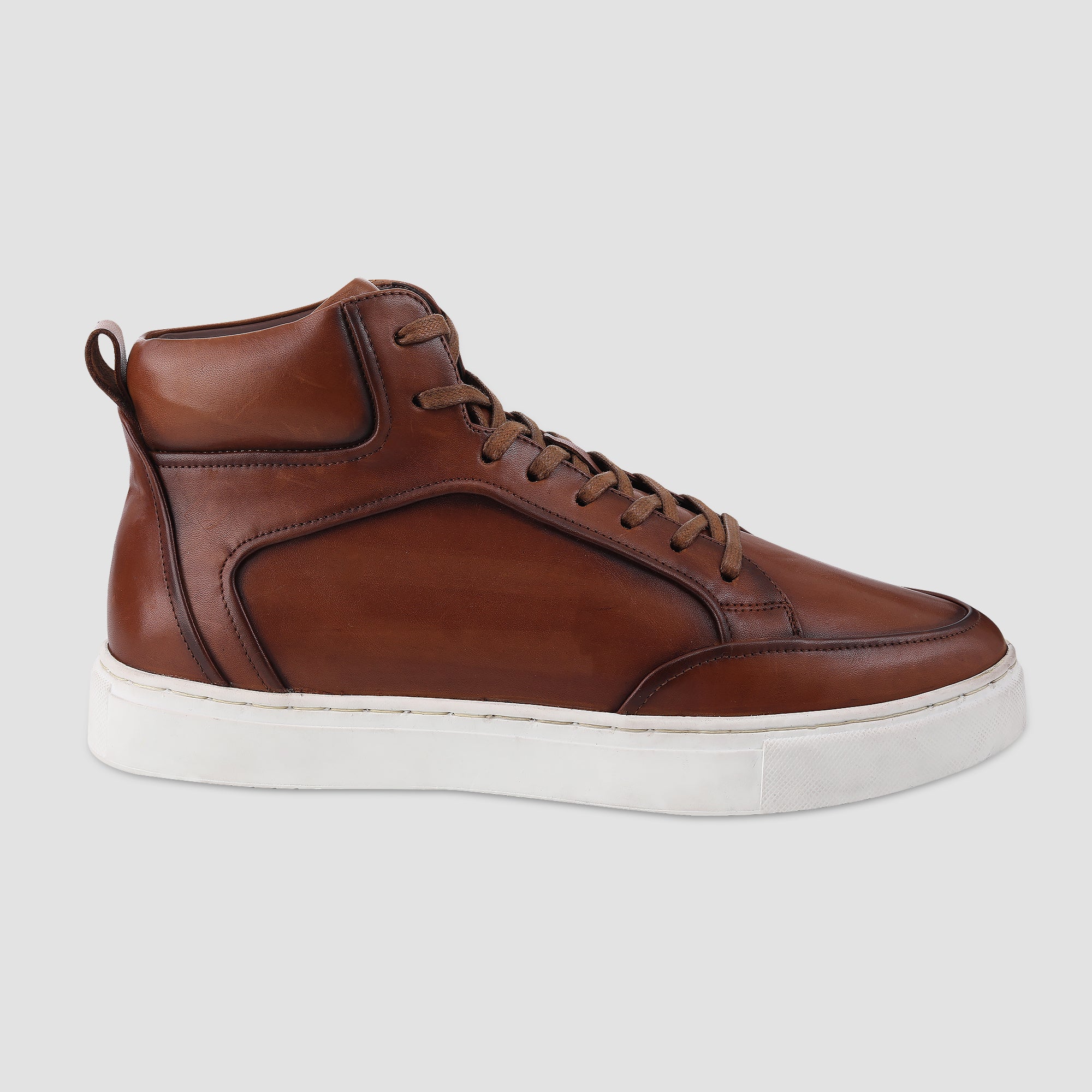 Ezok Tan Leather Sneaker For Men